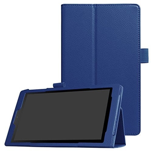 Amazon Fire HD 8 (2017 e 2016 Release) custodia, Saturcase PU in custodia protettiva con supporto pieghevole tablet case per Amazon Fire HD 8 (2017 e 2016 Release, ° e ° generazione) Dark Blue