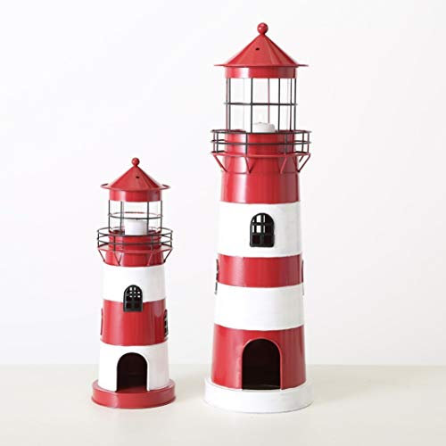 Laterne Leuchtturm Gartendeko Windlicht 2er Set