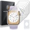 LK 8 Stück Schutzfolie fur Apple Watch Series 9/8/7 45mm und Apple Wtach Series SE 2/6/SE/5/4 44mm Folie, HD Klar Weich TPU Blasenfreie Displayschutz, Nicht Glas Maximale Abdeckung Selbstheilung