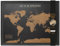 Splosh Large Maps. World Map Pin Board in Black, Wooden Frame. World Map Cork Board with 100 Pins in 2 Colours to Mark Your Past and Future Adventures. Framed World Maps for Wall. (Black)