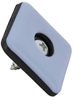 Set di 16 feltrini in teflon, da 25 x 25 mm e 5 mm di spessore con viti da 3,5 mm x 20 mm e rivestimento in PTFE, feltrini in teflon per mobili e sedie