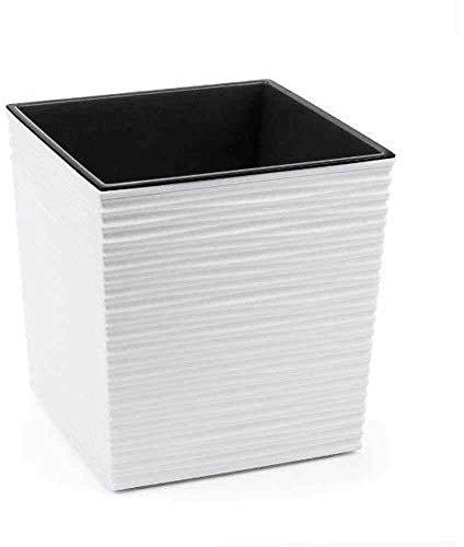 Siena Garden Pflanzgefäß Biron weiß Kunststoff 25 cm