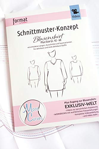 Farbenmix Blusenshirt, Schnittmuster-Konzept, große Größen 42-60, Nähkurs inklusive