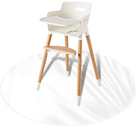 XL Baby Spritzmatte für unter Hochstuhl, Kinderzimmer, Kunstbodenabdeckung, verschüttete Lebensmittel, leicht zu reinigen, kindersicher, ideal unter der Haustierschale, Katzentoilette, transparent