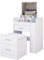 UNDRANDED Dressing Table LED Light Cosmetic Table with Flip Up Mirror, 2 Drawers and Compartments, Modern Vanity Makeup Writing Desk with Make-up Stool - White
