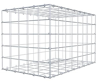 GABIONA Gabione 80 × 50 × 50 cm (L x H x T) – Steinkorb aus 4 mm Draht, Maschenweite 10 × 10 cm, C-Ring Verschluss + Gratis-Zange – ideal für Sichtschutz, Gabionenzaun, Gartenmauer und Steinkorbwand