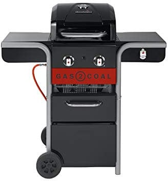 Char-Broil 140924 Gas2Coal 210 - Barbecue a gas ibrido, colore: Nero