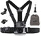 HSU Brustgurt Halterung Brusthalterung Chest Mount mit J-Haken Zubehör Set Kompatibel für GoPro und Action-Kameras