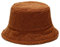 Surakey Fischerhüte Damen Winter Casual Bucket Hat Wintermütze Schlapphut Warmer Fischerhut Eimerhut Plüsch Mütze für Mädchen,Braun