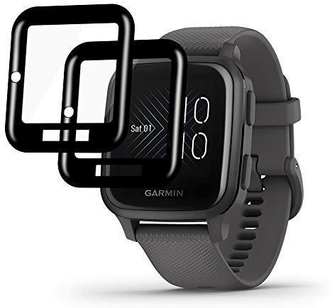 PaceBid 2 pièces Protection écran pour Garmin Venu Sq, Imperméable TPU Film Plein Protection Ultra Clair aux pour Garmin Venu Sq
