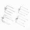 Fetcoi Lot de 4 pinces à viande, fourchette, tournebroche, pour diamètre de broche 8-11 mm et petit