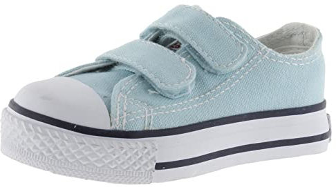 victoria Unisex Sneaker Tribu Canvas & Gummikappe & Klettverschlüsse 106555 für Kinder Celeste 23