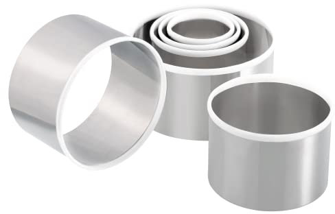 Lurch 10560 Ausstechringe-Set Edelstahl 6teilig zum Ausstechen, Drapieren & Portionieren