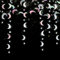 Stern Kreis Punkte Banner, RosyFate 4M Runde Sterne Papier Girlande, Girlande Sterne Mond, Silber Funkeln Stern Girlande, Mond Girlande, Star Streamer Bunting Banner, Silvester Deko(Moon)