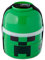 Puckator Minecraft Creeper Gestapelte Runde Bento Box Lunchbox mit 3 Fächern Luncbox Brotdose, Brotzeitbox für Kinder & Erwachsene, für kalte & warme Speisen, ideal für die Schule, Geschenke für Gamer