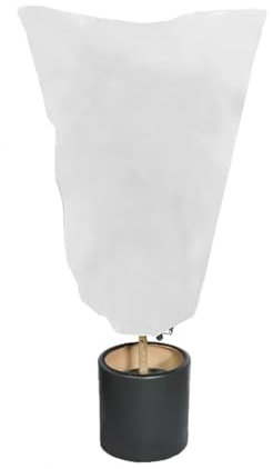 WEALSFUN Winterschutz für Pflanzen,Winterschutz Kübelpflanzensack Schutzhülle für Pflanzen als Baum Palmen Balkonpflanzen haube Zelt Atmungsaktiv - Reißfest,Weiß 60x80cm