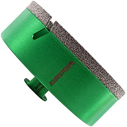 KURSTOL Diamant Bohrkronen - Fliesenbohrer 125 mm mit M14 Gewindefliesen-Lochsägen für Trockenbohren Porzellan Keramik Fliesen Granit Marmor Stein Vakuum gelötete Diamantbohrer