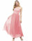 DRESSTELLS Robe de Soirée Longue Femme avec Bretelles Réglables et Dentelle Florale, Robe de Demoiselle d'honneur Élégante et Confortable pour Mariage, Bal et Autres Occasions Rose Poussiéreux M