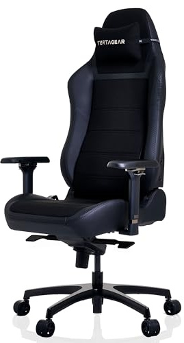 Vertagear PL6800 Ergonomischer XL-Gaming-Stuhl mit ContourMax Lendenwirbelsäuleunterstützung und VertaAir Sitzsystem - Schwarz/Karbonschwarz
