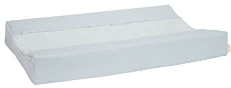 Little Dutch TE30242004 Wickelauflagenbezug Pure soft blau (45x70 cm)