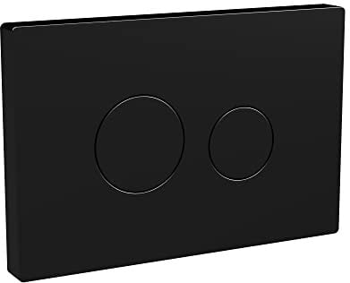 nuie MDPP02R Ceramics Accessories Round Push Button Plate for Pneumatic Dual Flush, 70mm x 99mm, Matt Black