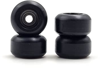 SPITBOARDS Fingerboard Bearing Wheels, CNC Polyurethane, Set of 4 Wheels, Finger Skate Wheels, Wheels (Black)