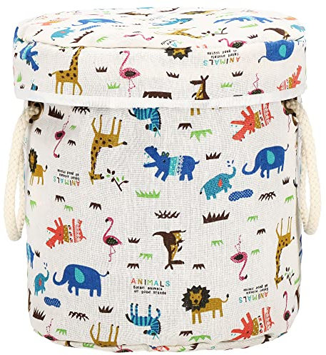 SPRINGOS Kinder Spielzeugtasche Aufbewahrungsbeutel Aufräumsack mit Matte und Deckel 27 Liter Großes Spielzeugsack