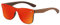 Ynport Crefreak Holz Sonnenbrille für Herren und Damen, UV Schutz Holzbügel Sonnenbrille Retro-Brille mit Geschenkbox aus Bambus, Rot