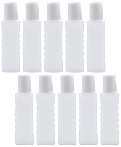 EXCEART Travel Size Toiletry Bottles Set 10pcs Empty Plastic Bottles Dropper Sealed Lids for Lens Eye Drops