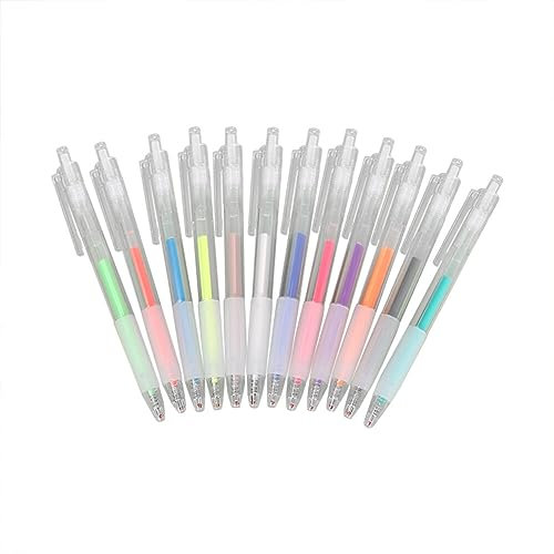 Gold Silber Weiß Gel Ink Pen, 12 Stück Gold Silber Weiß Gelstift zum Zeichnen, Acrylstifte Marker Stifte Künstler Highlighter Stift für Kunstdesignzubehör