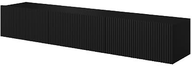 bogart Hängend TV-Schrank Nicole 200 cm mit gefräster Front Hochwertiges MDF Lowboard Schrank TV Tisch Sideboard Kommode Hi-Fi Fernsehtisch, TV-Möbel