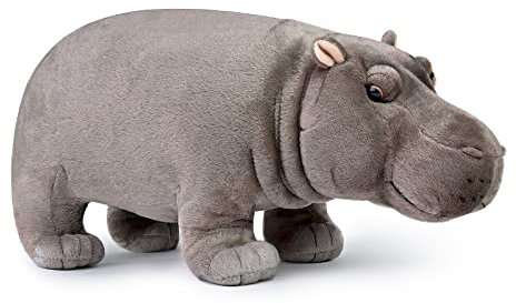 lilizzhoumax Nilpferd Kuscheltier 38cm Weiches Nilpferd Plüschtier Kawaii Realistische Plüsch Stofftier Spielzeug Kissen Dekoration Weihnachten Geburtstagsgeschenk für Kinder und Babys Mädchen Jungen