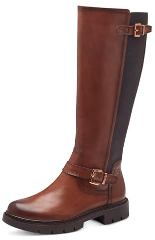 Tamaris COMFORT Damen Hohe Stiefel ohne Absatz mit Reißverschluss mit Schnallen