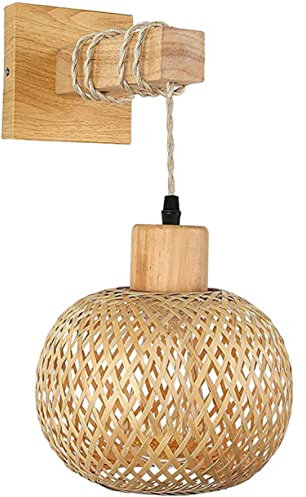 Homoyoyo Plafonnier Boho En Rotin Applique Murale Rustique Pour Salle De Bain Style Ferme Luminaire De Plafond Pour Salon Style Aléatoire