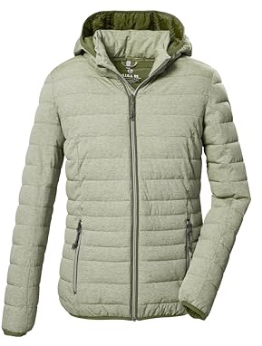 G.I.G.A. DX Damen Steppjacke/Casual Funktionsjacke in Daunenoptik mit abzippbarer Kapuze Uyaka, naturgrün, 46, 28041-000