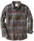Dubinik® Chemise en flanelle pour homme 100 % coton, chemise à carreaux en flanelle à manches longues, douce, décontractée, à boutons, Marron, gris., Taille XL