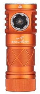 EC200S-Mini 2100+570 lumens Dual Channel Powerful EDC USB-C Rechargeable LED Flashlight - Lightweight, Compact Pocket light Camping Hiking Running Waterproof Outdoor (Cool White 6500K, Orange)