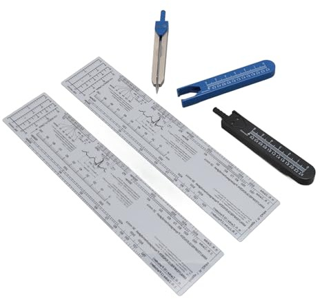 2 Sets EKG-Messschieber und EKG-Lineal-Kombinationsset, Elektrokardiogramm-Zeichnungsteiler, Messwerkzeug für Pflege-EKG-Messschieber