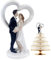 PLNVNVP Hochzeitspaar Figurine, Wedding Cake Topper Figurine, Kuchen Figur Hochzeitstorte Dekoration, Dekofigur Hochzeitspaar, Tortenfigur Hochzeit, für Vorschlag Trauung Valentinstag Dekoration