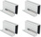CHENJIN 4 clip per maniglia in vetro da 4,1 cm, in acciaio inox, per vetrine, vetrine, vetrine, porte, per cucina, bagno, armadietto, porta del vino