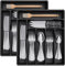 Lifewit 2er Set Besteckkasten für Schubladen, Besteck Organizer Schublade Organizer Küche Kompakt Besteckeinsatz Utensilienhalter für Schublade aus Kunststoff für Löffel, Gabeln, 7 Fächern, Schwarz