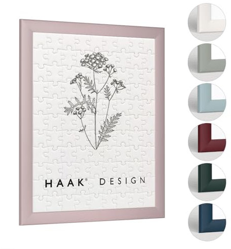 Haak Puzzlerahmen Damira Pastellrosa 48 X 64 cm (ca. 1000 Teile) Bilderrahmen Rahmen für Puzzle