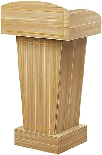 NZPOST Rednerpult, Rednerpult, Rednerpult aus Holz für Kirchen, Rezeption mit geräumiger Schublade für Büros, Hotels, Schulen, Seminare, Hochzeiten und Klassenzimmer (helle Walnussfarbe)