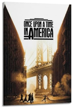 Érase una vez en AméricaMovie Decoración pictórica lienzo decoración clásica película póster decoración estética para el hogar 30 x 45 cm marco estilo 2