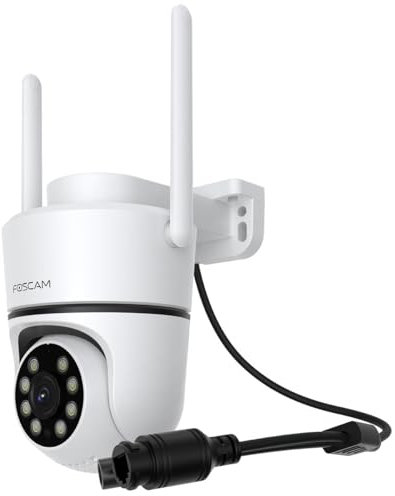 Foscam PD5 3K 5 MP WLAN-Überwachungskamera mit Schwenk- & Neigefunktion und automatischer Verfolgung, Zwei-Wege-Audio, Nachtsicht in Farbe, IP65 Wasserfest