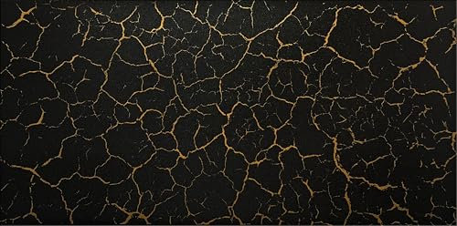 DECCART Wand-Paneele in Marmoroptik Deckenpaneele Wandverkleidung Deckenverkleidung mit Marmor-Imitat Wandplatten in Grau aus Polystyrol - 100x50 cm - Marmor Schwarz Gold - 20 Stück (10 m²)