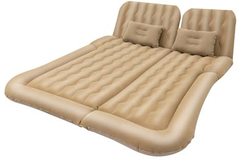 Tagowao 2 Personen Luftmatratze Selbstaufblasend, Beige Luftbett Aufblasbare mit Doppellagige aufblasbare Düse, Matratze Gästebett für Camping, Reisen und Wandern, 174 x 126cm