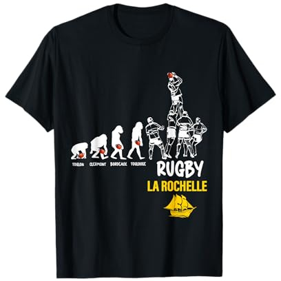 Rugby La Rochelle Evolution Geschenk Fan Herren Damen T-Shirt