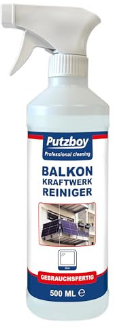 PUTZBOY Balkonkraftwerk Reiniger - Solarpanel-Reiniger für PV-Module aus Glas & Kunststoff - Verhindert Leistungsverlust & Neuverschmutzung - Einfache Anwendung - 1 x 500 ml - Made in Germany