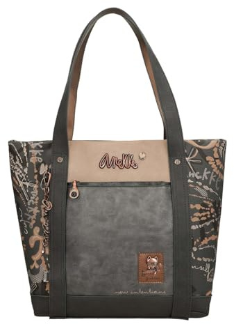 Anekke Schultertasche Shopper Real Intentions Shopping Bag Multicolor dunkelgrau